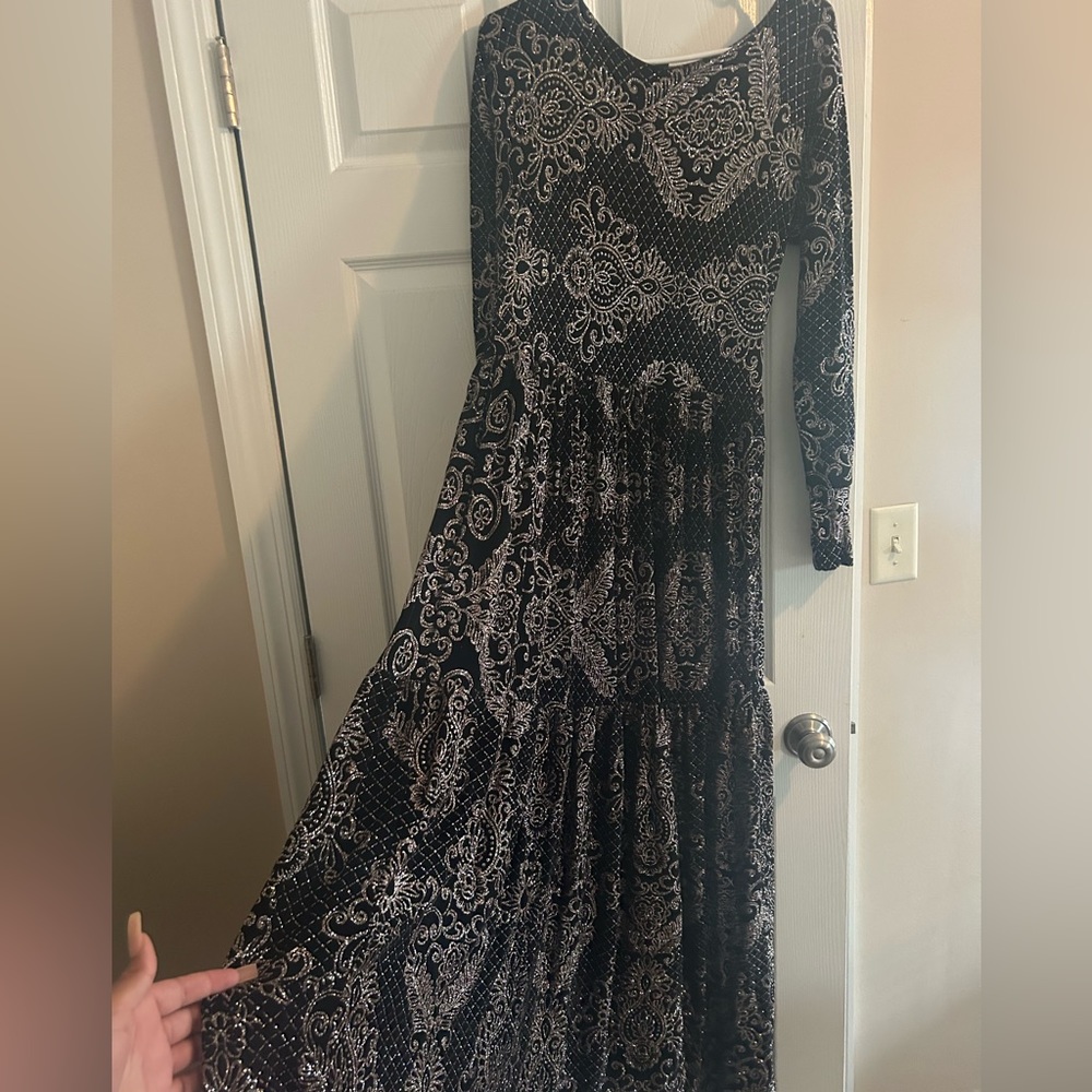 Black and Gold Abaya